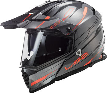 LS2 Helmets Pioneer Evo MX436 Knight Titanium Fluo Orange