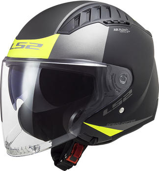 LS2 Helmets LS2 Copter OF600 Urbane Black H-V Yellow