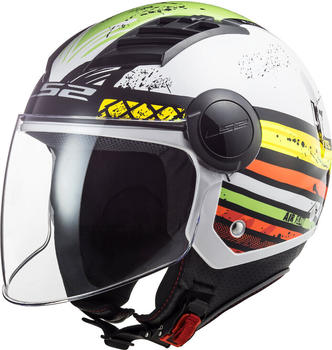 LS2 Helmets OF562 Airflow Ronnie weiss/grün/gelb