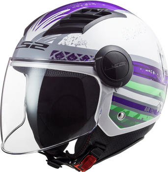 LS2 Helmets LS2 OF562 Airflow Ronnie weiss/lila