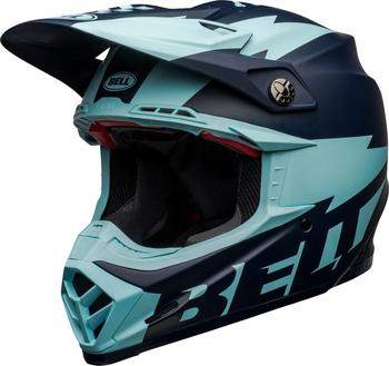 Bell Helmets Bell Moto-9 Flex Breakaway Matte Navy/Light Blue