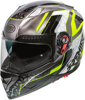 Premier 647-21027-0, Premier Vyrus EM, Integralhelm - Grau/Schwarz/Neon-Gelb - XS