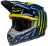 Sprint Motocross Helmet dark blue hi-viz yellow