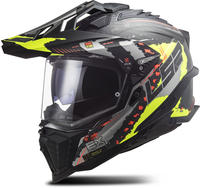LS2 407017053XS, LS2 MX701 Explorer C Extend Carbon Motocross Helm Schwarz Gelb...