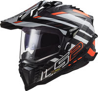 LS2 4670171523XL, LS2 MX701 Explorer Carbon Edge Motocross Helm Schwarz Orange male
