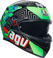 AGV 2118381001-013, AGV K3 2.6 Kamaleon Integralhelm unisex Thermoplast schwarz, XL