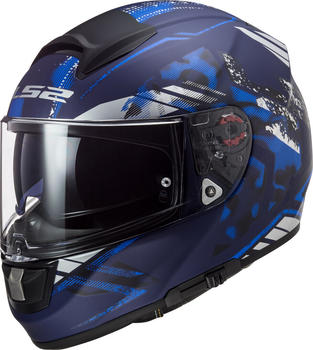 LS2 Helmets LS2 FF397 Vector Evo Stencil Matt Blue