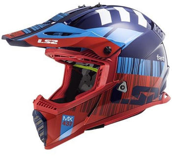 LS2 Helmets LS2 Fast Evo MX 437 XCode rot/blau