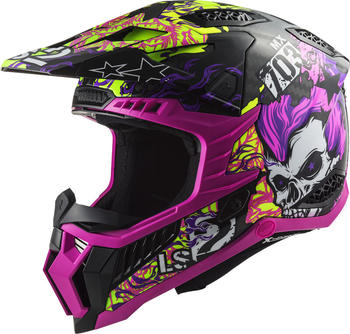 LS2 Helmets LS2 MX7 X-Force Fireskull rosa/schwarz/gelb