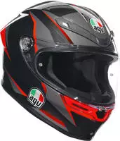 AGV 18395001-014-XXL, AGV K-6 S Slashcut Helm Schwarz Grau Rot male