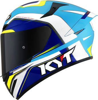 KYT Helmet TT-Course Grand Prix white/light blue