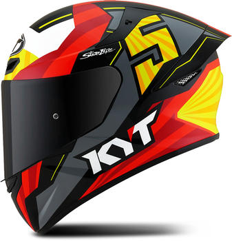 KYT Helmet TT-Course Flux red/black/yellow