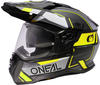 O'Neal DSRS-021, O'Neal D-Series Square Motorrad Helm schwarz/gelb/grau 2023...