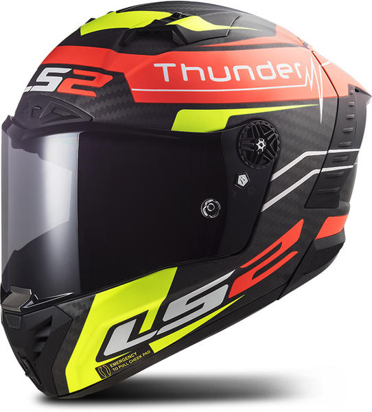 LS2 FF805 Thunder Carbon Black Attack LS2 Helmets Motorradhelme