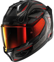 Shark HE0822EKARL, Shark Skwal i3 Linik, Integralhelm - Schwarz/Grau/Rot - L