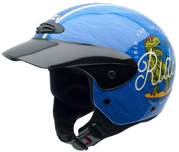 NZI Single Jr Open Face Helmet Blau