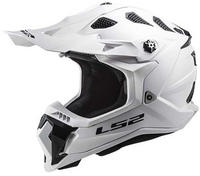 LS2 467001002L, LS2 MX700 Subverter Evo II Solid Motocross Helm Weiss male