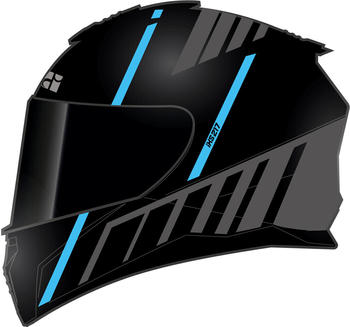 IXS IXS217 2.0 FUll Face Helmet black matt/light blue