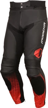Modeka Yron Lederhose schwarz/rot