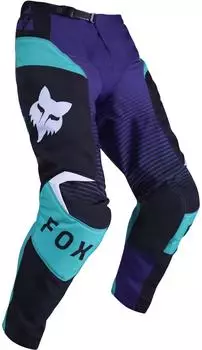 Fox 180 Collect Motocross Hose schwarz/weiss/türkis