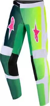Alpinestars Fluid Portl Kinder Motocross Hose schwarz/weiss/grün