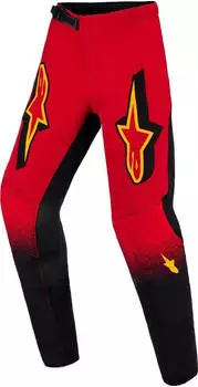 Alpinestars Supertech Scenz Kinder Motocross Hose schwarz/rot/gelb