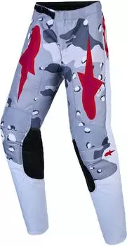 Alpinestars Fluid Lone Youth Motocross Hose (3740927-9346-28) grau/weiß/rot