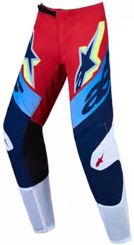 Alpinestars Supertech Jugend Motocross Hose (3740227) feuerrot/weiß/marineblau
