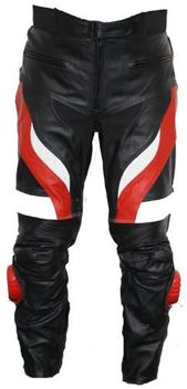 German Wear Motorradhose GW409T schwarz/rot/weiß