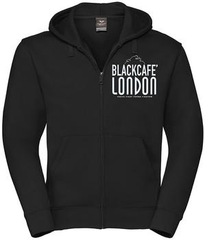 Black-Cafe London London Classic Zip Hoodie schwarz/weiss