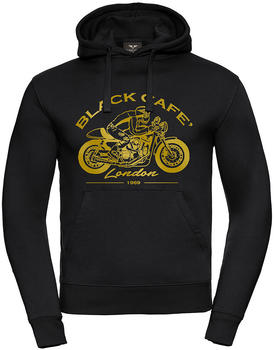 Black-Cafe London London Retro Bike Hoodie schwarz/gold