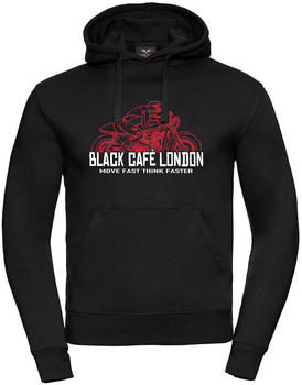 Black-Cafe London London Fast Live Hoodie schwarz/rot
