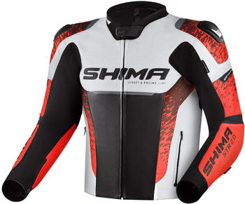 Shima STR 2.0 Lederjacke schwarz/weiss/rot
