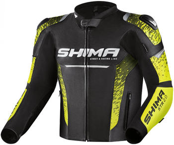 Shima STR 2.0 Lederjacke schwarz/gelb
