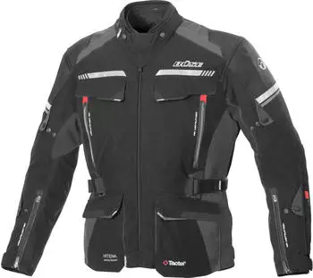 B&uuml;se Highland II Textiljacke wasserdicht Schwarz/Dunkelgrau/Wei&szlig;