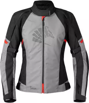 Germot Tara Textiljacke wasserdicht Damen Grau/Schwarz/Rot