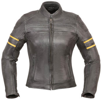 Modeka Iona Lederjacke Damen Schwarz/Gelb