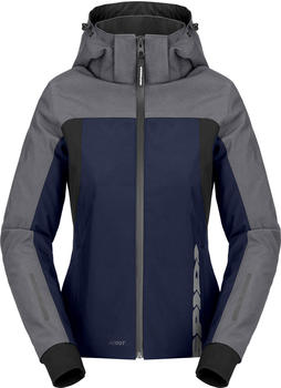 Spidi Hoodie II Textiljacke H2Out Damen Dunkelblau/Silber/Schwarz
