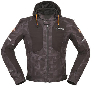 Modeka Jakson Camo 2in1 Textiljacke wasserdicht Schwarz/Dunkelgrau