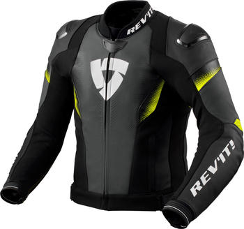 REV'IT! Control Leather Jacket black/yellow