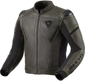 REV'IT! Parallax Vented Leather Jacket black/olive