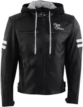 Rusty Stitches Jari Hooded V2 Jacke schwarz/weiss