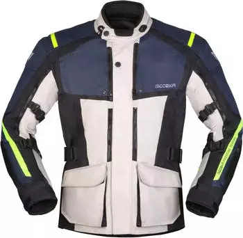 Modeka Varus wasserdichte Jacke grau/blau