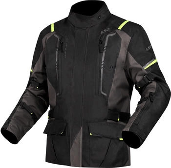LS2 Narvik wasserdichte Damenjacke schwarz/grau/gelb