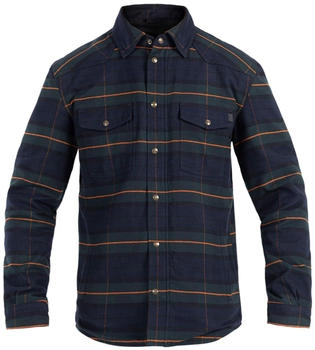 John Doe Motoshirt Vintage Motorrad Hemd grün/blau