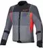 deep gray/dark gray/bright red