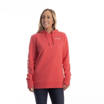 Klim Mariposa Damen Long Hoodie weiss/rot