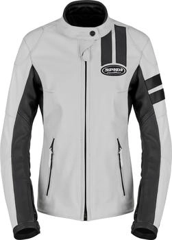 Spidi Roar Damen Lederjacke grau/schwarz