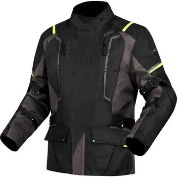 LS2 Narvik wasserdichte Jacke schwarz/grau/gelb