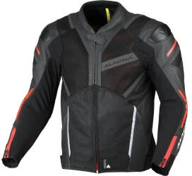 Macna Galvic perforierte Jacke schwarz/rot